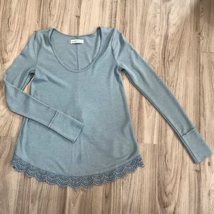 Beautiful Lace trimmed shirt!